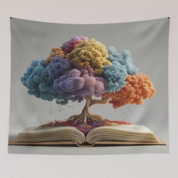 Item preview, Knowledge Tree Blooming from Open Book – Colorful Wisdom Growth designed and sold by EK-World.