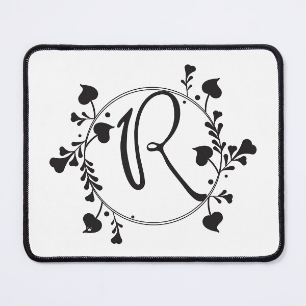 Item preview, R Monogram of hearts and letters in a vine designed and sold by KathyRHuff.