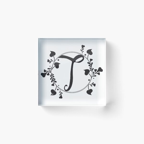 Item preview, T Monogram of hearts and letters in a vine designed and sold by KathyRHuff.