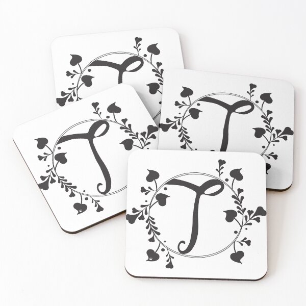 Item preview, T Monogram of hearts and letters in a vine designed and sold by KathyRHuff.