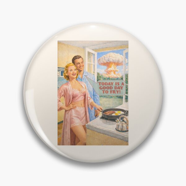 Item preview, Today Is a Good Day to Fry – 1950s Atomic Satire Bacon and Eggs Frying designed and sold by Maljonic.