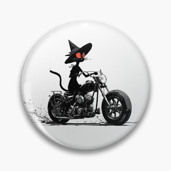 Artikelvorschau, Hexenkatzen-Bikerin entworfen und verkauft von MoonzyArt.