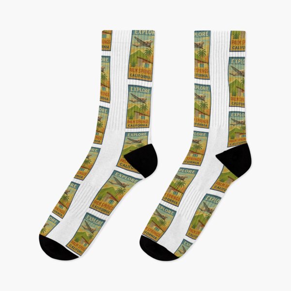 Item preview, Embroidered Explore Palm Springs Vintage Travel Poster  designed and sold by Jeffsredbubble.