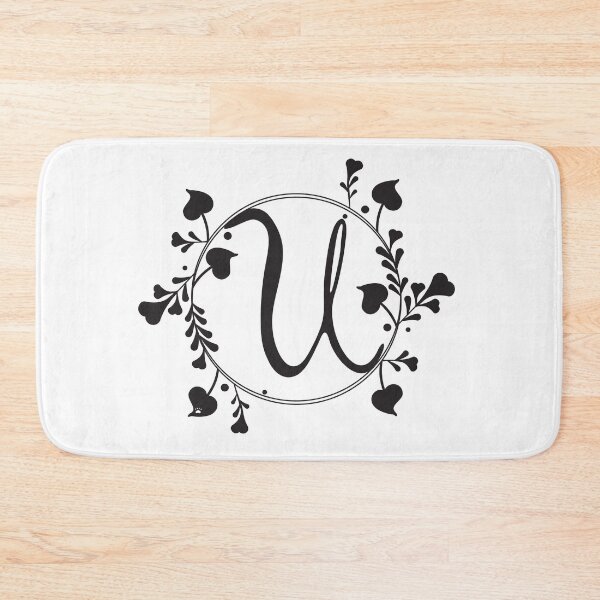 Item preview, U Monogram of hearts and letters in a vine designed and sold by KathyRHuff.