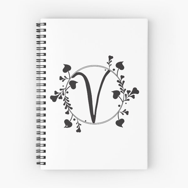 Item preview, V Monogram of hearts and letters in a vine designed and sold by KathyRHuff.