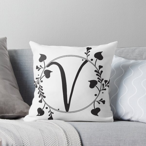 Item preview, V Monogram of hearts and letters in a vine designed and sold by KathyRHuff.