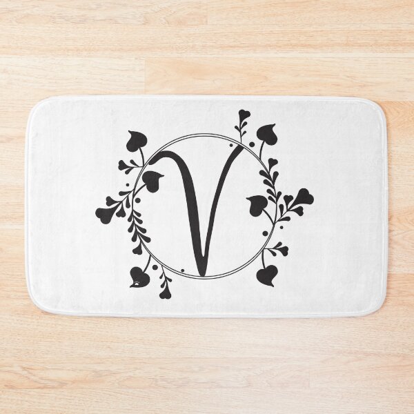 Item preview, V Monogram of hearts and letters in a vine designed and sold by KathyRHuff.