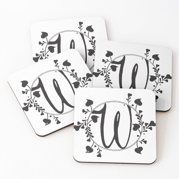 Item preview, W Monogram of hearts and letters in a vine designed and sold by KathyRHuff.