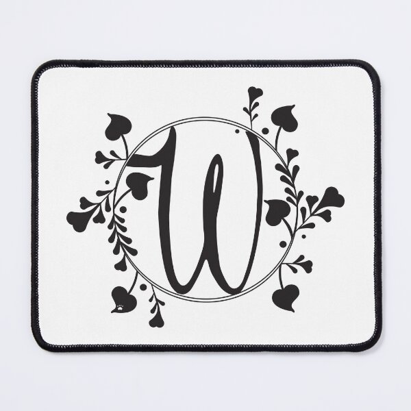 Item preview, W Monogram of hearts and letters in a vine designed and sold by KathyRHuff.
