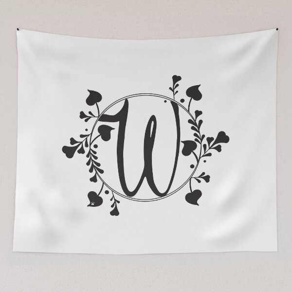 Item preview, W Monogram of hearts and letters in a vine designed and sold by KathyRHuff.