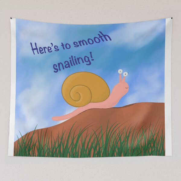 Item preview, Smooth Snailing! Happy Snail  designed and sold by HydrangeaDelMar.