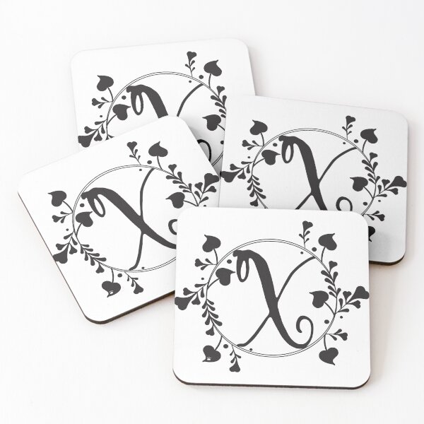 Item preview, X Monogram of hearts and letters in a vine designed and sold by KathyRHuff.