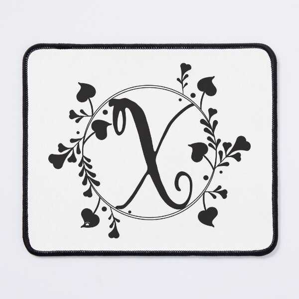 Item preview, X Monogram of hearts and letters in a vine designed and sold by KathyRHuff.