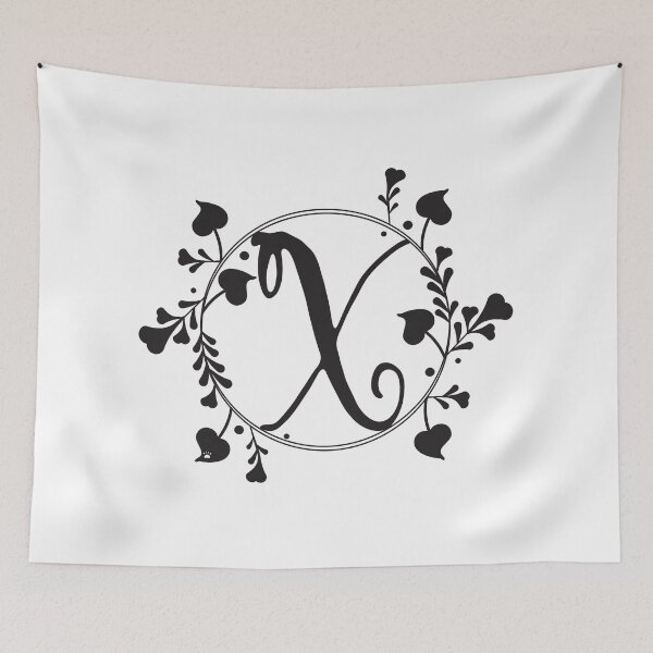 Item preview, X Monogram of hearts and letters in a vine designed and sold by KathyRHuff.