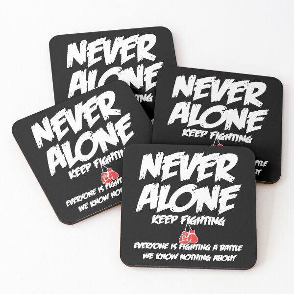Item preview, Never Alone Keep Fighting Motivational Quote Design designed and sold by hussain-dz.