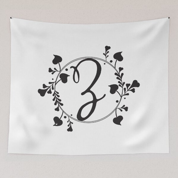 Item preview, Z Monogram of hearts and letters in a vine designed and sold by KathyRHuff.