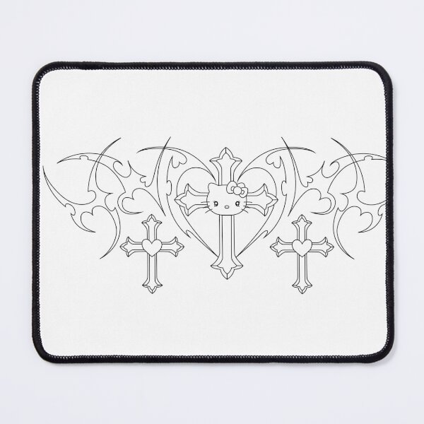 Item preview, Tribal Hello Kitten with heart. designed and sold by Tribalgothss.
