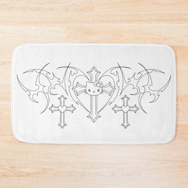 Item preview, Tribal Hello Kitten with heart. designed and sold by Tribalgothss.