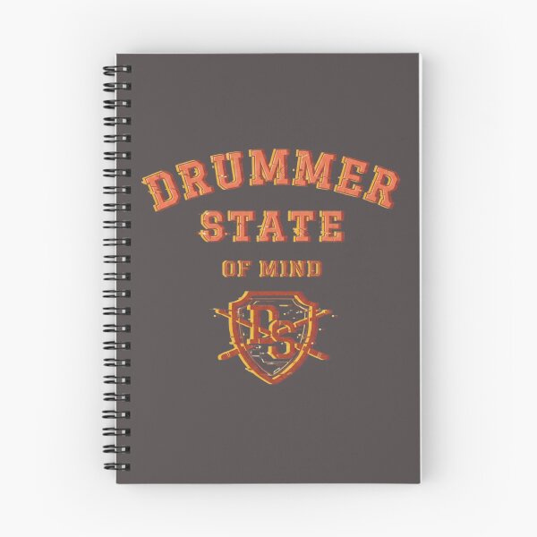 Item preview, Drummer State of Mind Collegiate Varsity Drummer Shield Logo designed and sold by Rhythm Thru Art .