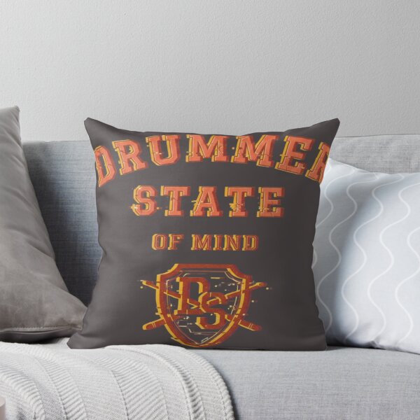 Item preview, Drummer State of Mind Collegiate Varsity Drummer Shield Logo designed and sold by Rhythm Thru Art .