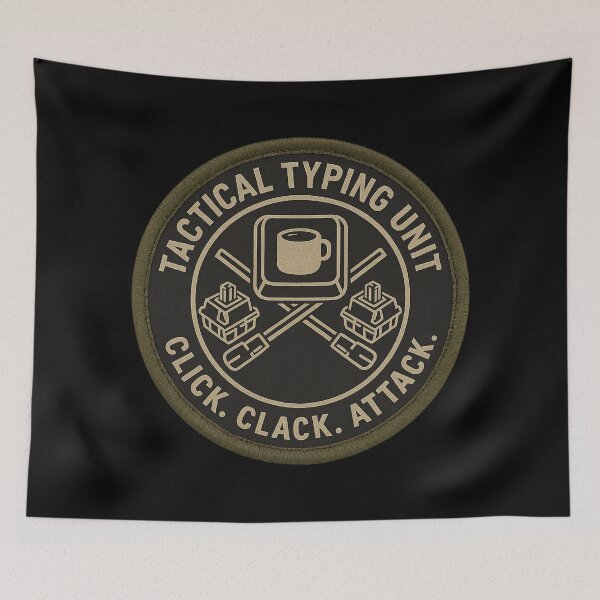 Item preview, Tactical Typing Unit Military Patch designed and sold by ThoughtsInTheOpen.