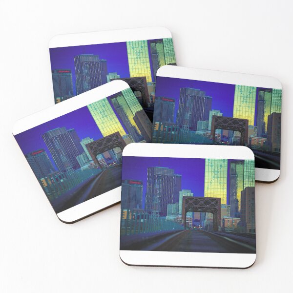 Item preview, Rails leading downtown.  designed and sold by DynamicPhototx.