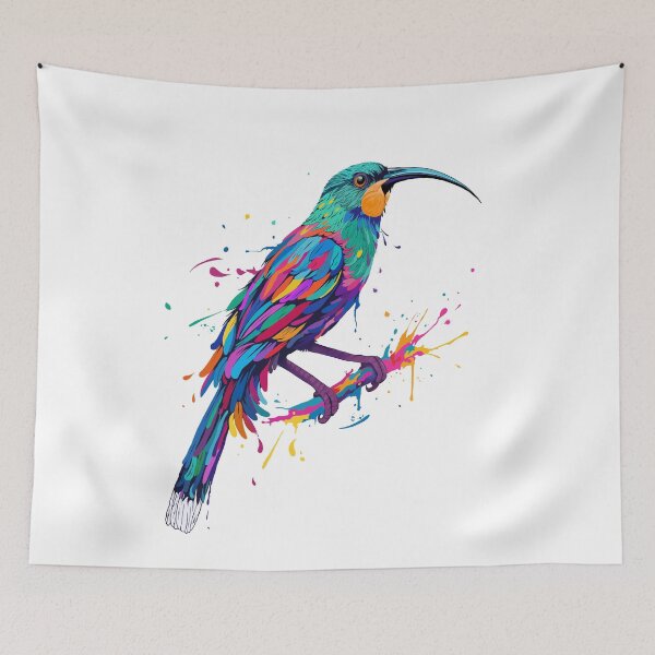 Item preview, Huia Bird - Vibrant New Zealand Native Bird Art Illustration  designed and sold by Heike Richter.