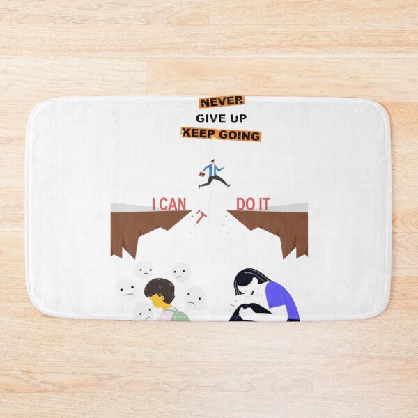 Item preview, Never Give Up - Motivational Leap of Faith Illustration. designed and sold by PhantomArtStore.