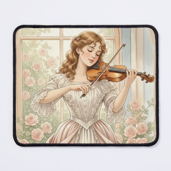 Item preview, Vintage Victorian Violinist Aesthetic Romanticism Music Art designed and sold by MAGICKEY2024.