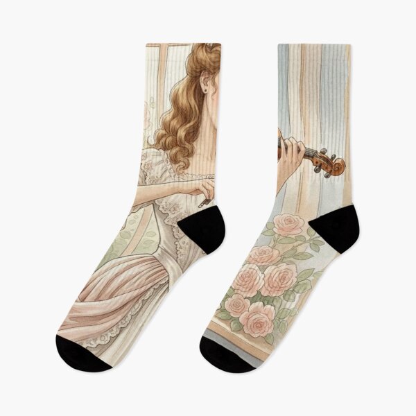 Item preview, Vintage Victorian Violinist Aesthetic Romanticism Music Art designed and sold by MAGICKEY2024.
