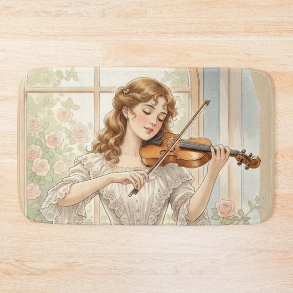 Item preview, Vintage Victorian Violinist Aesthetic Romanticism Music Art designed and sold by MAGICKEY2024.