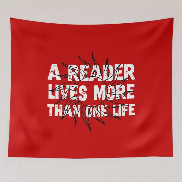 Item preview, A Reader Lives More Than One Life – Book Lover Quote designed and sold by Doodle-Bloom.