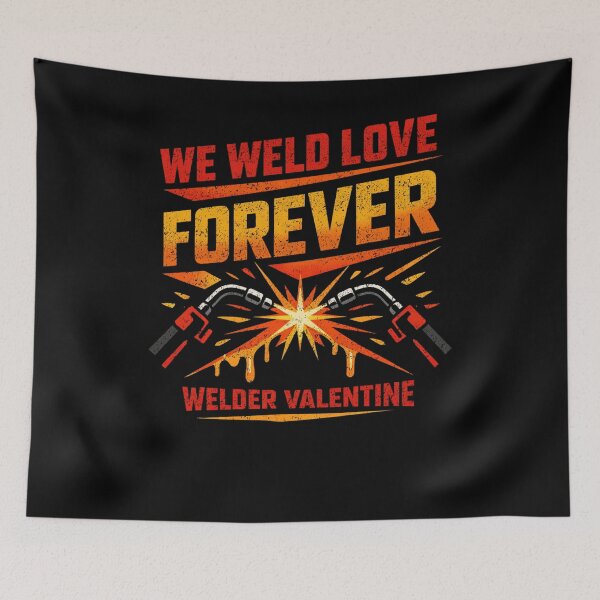 Item preview, We Weld Love Forever Valentine designed and sold by FreshVibe Prints.