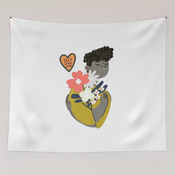 Item preview, Self Love Club - Aesthetic Floral Self Care Illustration. designed and sold by PhantomArtStore.