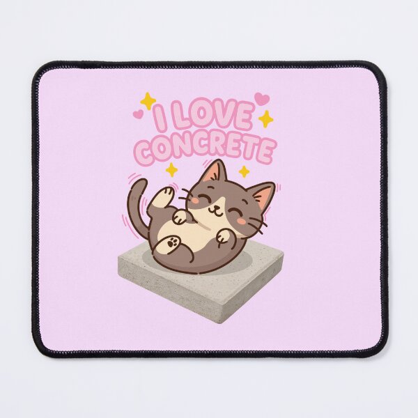 Item preview, Cute Kitty Cat - I Love Concrete! designed and sold by Miyabi Mart.