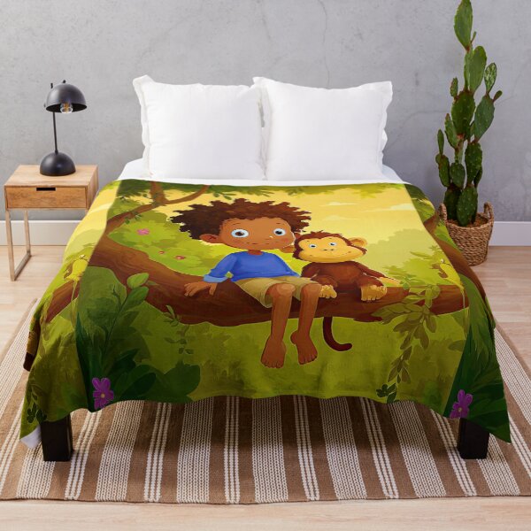 Item preview, Little Boy and Monkey Sitting in a Tree designed and sold by Piotrek0001.
