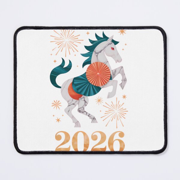 Item preview, Luxurious 2026 Year of the Horse Illustration: Traditional Patterns and Gold Accents designed and sold by pngartpl.