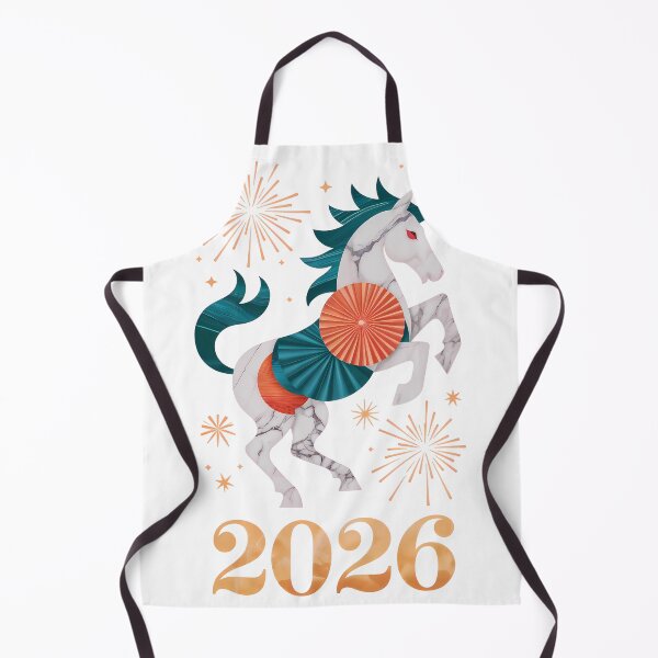 Item preview, Luxurious 2026 Year of the Horse Illustration: Traditional Patterns and Gold Accents designed and sold by pngartpl.