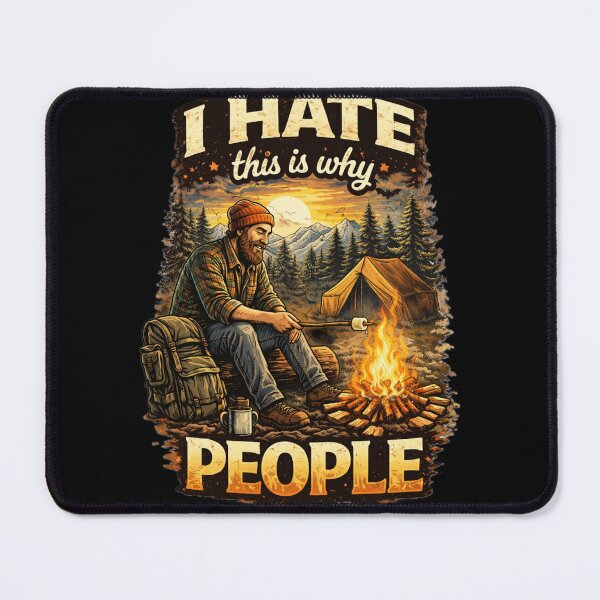 Item preview, Campfire Dad Humor T-shirt - I Hate People Vintage Camping designed and sold by Art Italiano.