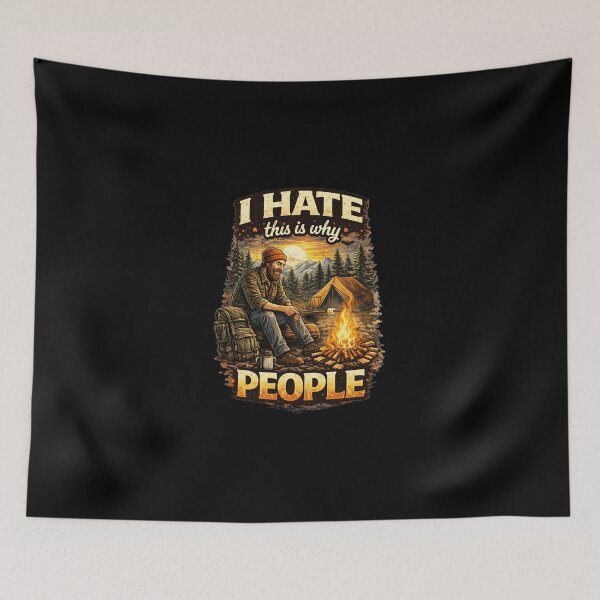 Item preview, Campfire Dad Humor T-shirt - I Hate People Vintage Camping designed and sold by Art Italiano.