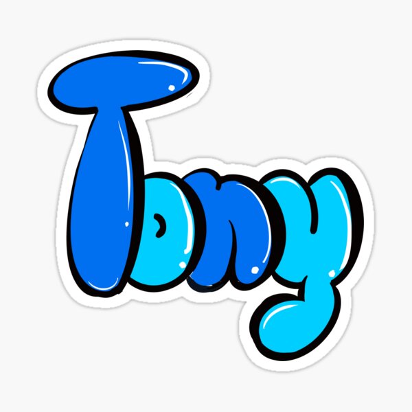 Tony Personalized Name Stickers for Sale | Redbubble