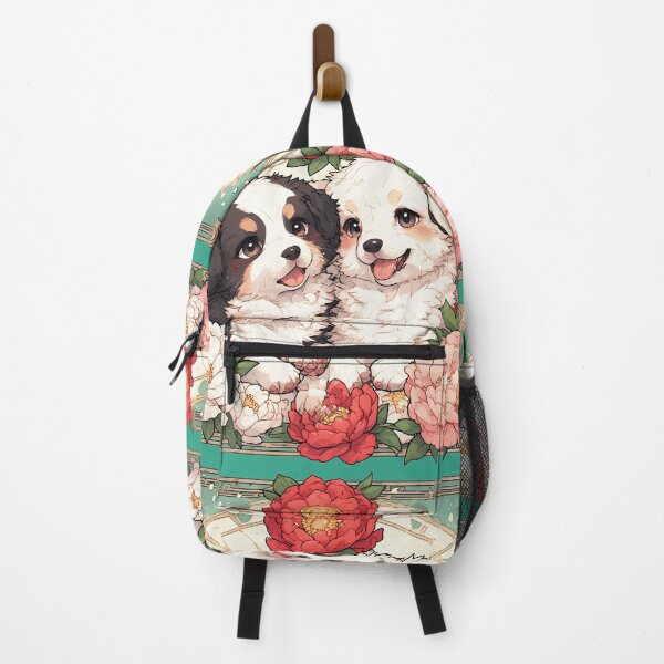 Item preview, Tibetan Terrier puppies among peony flowers. designed and sold by Natalia-Vlad.