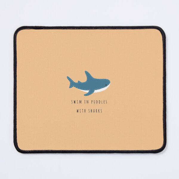Item preview, Blahaj, Swim In Puddles With Sharks - Seaside - Bears in Trees, Orange  designed and sold by zinesbyscout.