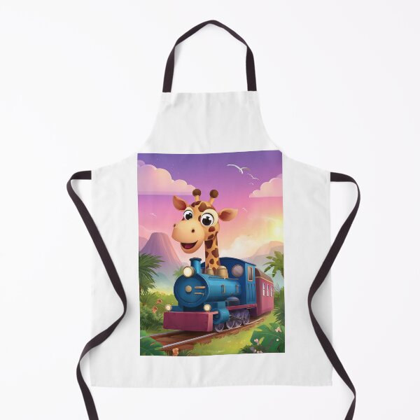 Item preview, Cute Giraffe Driving a Blue Train designed and sold by Piotrek0001.