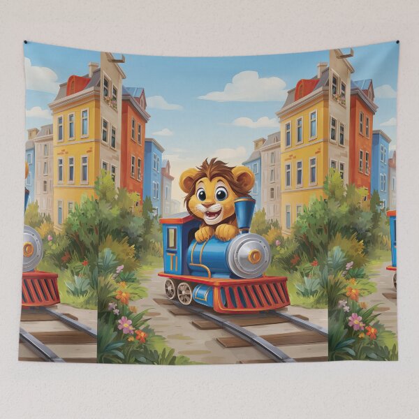 Item preview, Happy Lion Conductor on a City Train designed and sold by Piotrek0001.