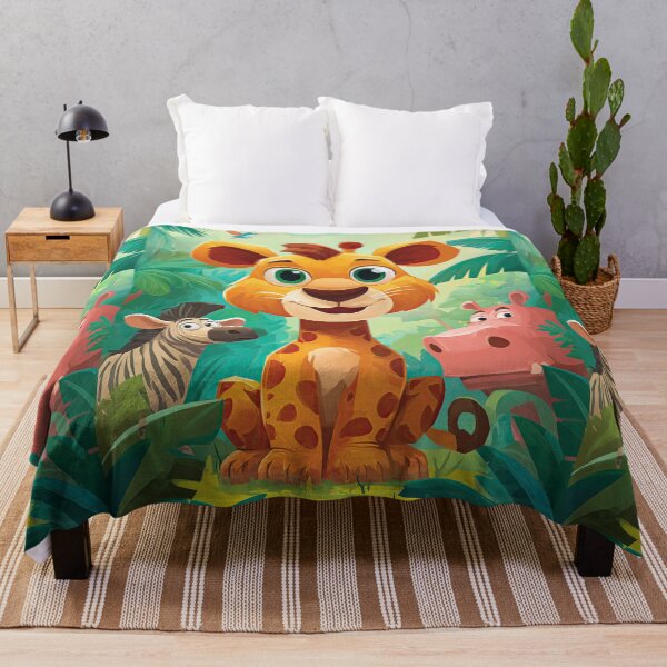 Item preview, Smiling Giraffe and Zebra Jungle Friends designed and sold by Piotrek0001.