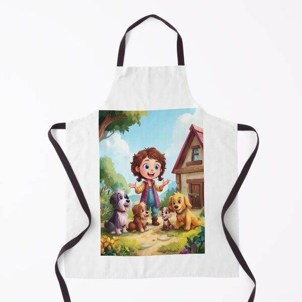 Item preview, Happy Kids Playing with Puppies in Yard designed and sold by Piotrek0001.