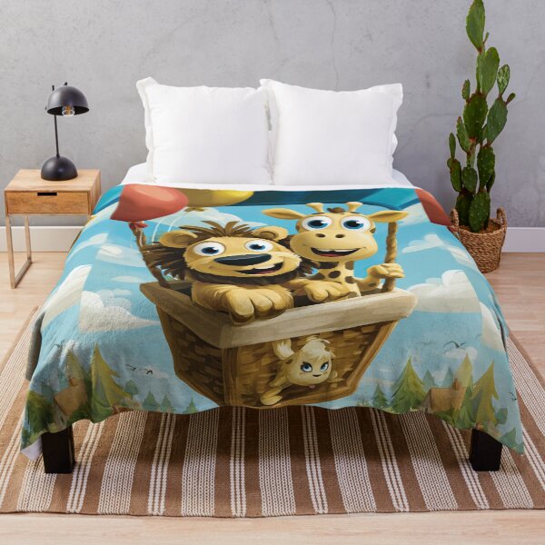 Item preview, Lion and Giraffe in Balloon Basket designed and sold by Piotrek0001.