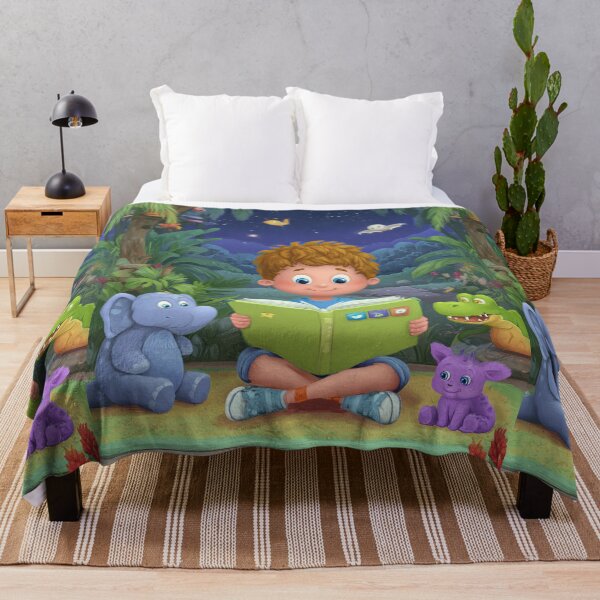 Item preview, Boy Reading Magic Book Under Night Sky designed and sold by Piotrek0001.