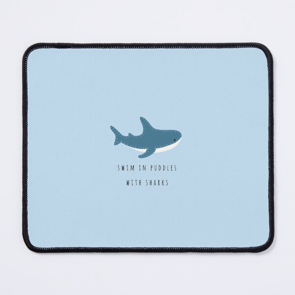 Item preview, Blahaj, Swim In Puddles With Sharks - Seaside - Bears in Trees, Blue  designed and sold by zinesbyscout.